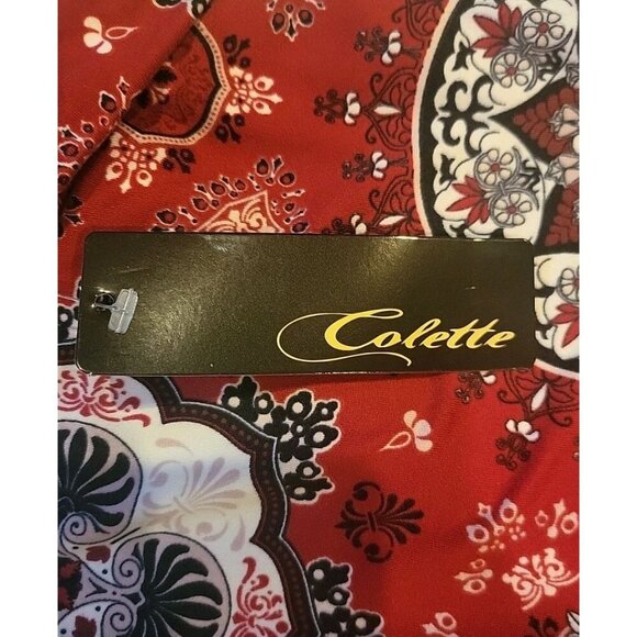 NWT Colette Women Medium Red Mali Brushed Knit Skirt Stitch Fix Boho 1970s Style - Picture 8 of 9